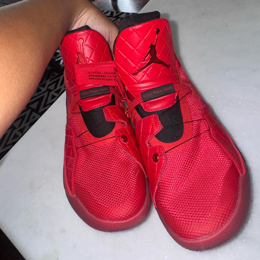 Men’s Red Jordan basketball shoe